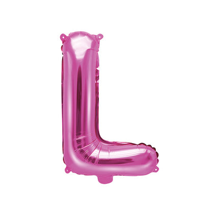 Feestbazaar Folieballon Letter 'L' Donker Roze - 35cm