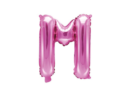 Feestbazaar Folieballon Letter 'M' Donker Roze - 35cm