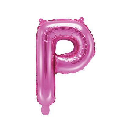 Feestbazaar Folieballon Letter 'P' Donker Roze - 35cm