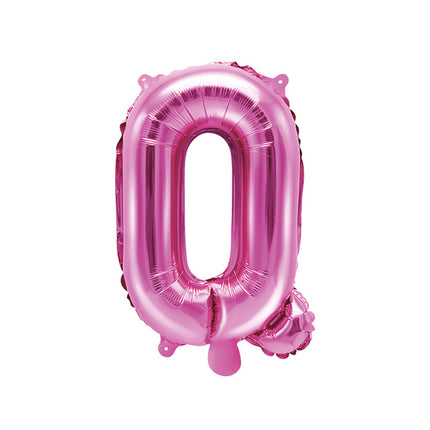 Feestbazaar Folieballon Letter 'Q' Donker Roze - 35cm