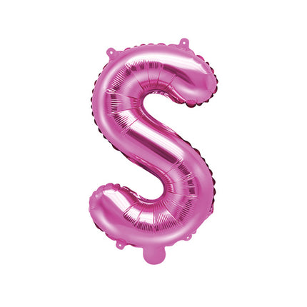 Feestbazaar Folieballon Letter 'S' Donker Roze - 35cm