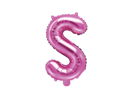 Feestbazaar Folieballon Letter 'S' Donker Roze - 35cm
