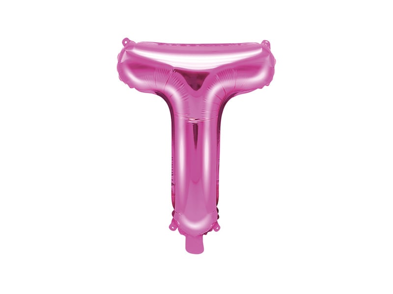 Feestbazaar Folieballon Letter 'T' Donker Roze - 35cm