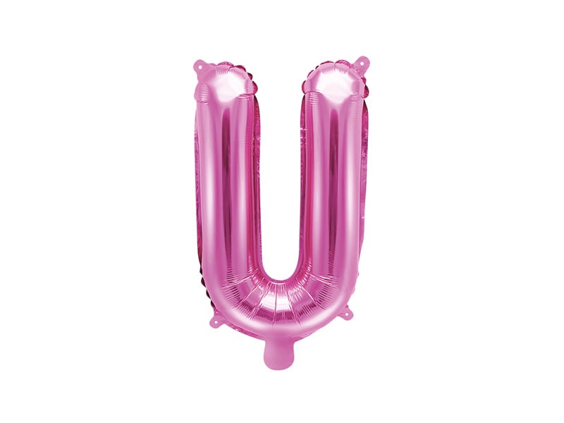 Feestbazaar Folieballon Letter 'U' Donker Roze - 35cm