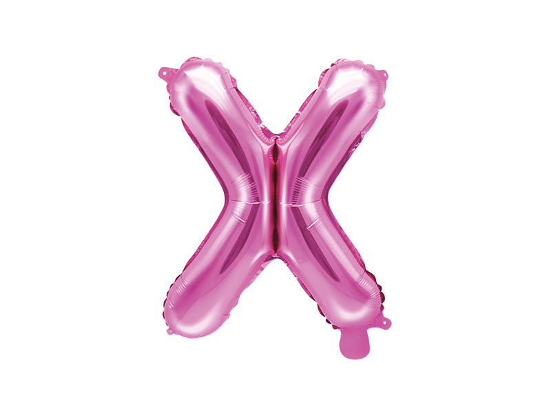 Feestbazaar Folieballon Letter 'X' Donker Roze - 35cm