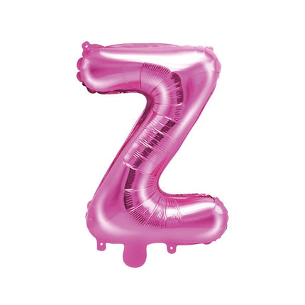 Feestbazaar Folieballon Letter 'Z' Donker Roze - 35cm