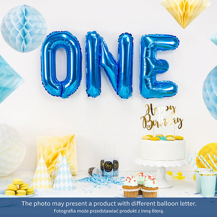 Feestbazaar Folieballon Licht Blauw Letter 'B' - 35cm