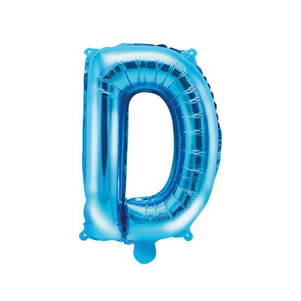 Feestbazaar Folieballon Licht Blauw Letter 'D' - 35cm