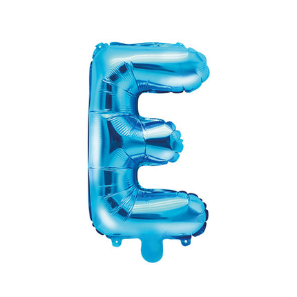 Feestbazaar Folieballon Licht Blauw Letter 'E' - 35cm
