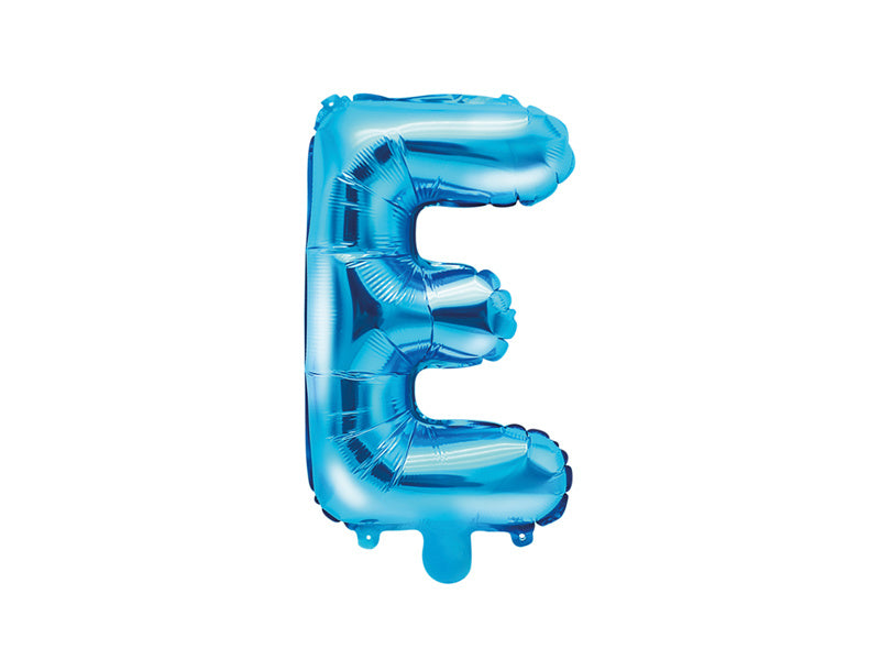 Feestbazaar Folieballon Licht Blauw Letter 'E' - 35cm