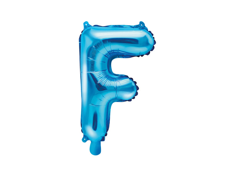 Feestbazaar Folieballon Licht Blauw Letter 'F' - 35cm