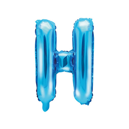 Feestbazaar Folieballon Licht Blauw Letter 'H' - 35cm