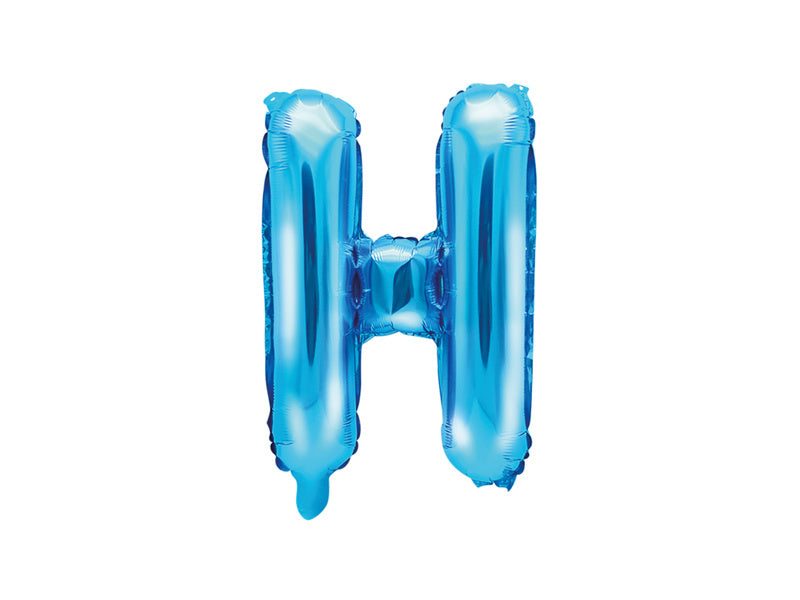 Feestbazaar Folieballon Licht Blauw Letter 'H' - 35cm
