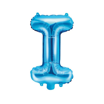 Feestbazaar Folieballon Licht Blauw Letter 'I' - 35cm
