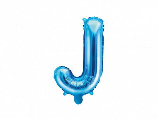Feestbazaar Folieballon Licht Blauw Letter 'J' - 35cm