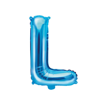 Feestbazaar Folieballon Licht Blauw Letter 'L' - 35cm