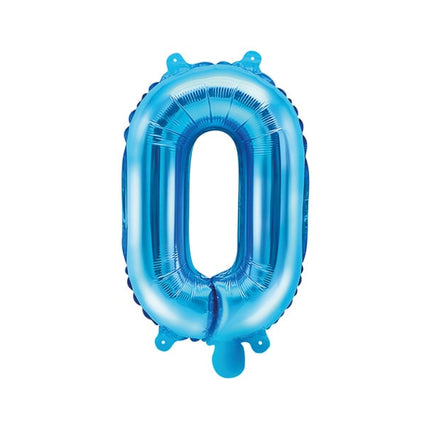 Feestbazaar Folieballon Licht Blauw Letter 'O' - 35cm