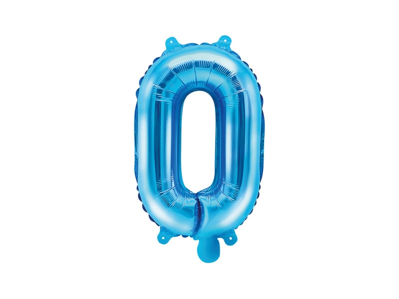 Feestbazaar Folieballon Licht Blauw Letter 'O' - 35cm
