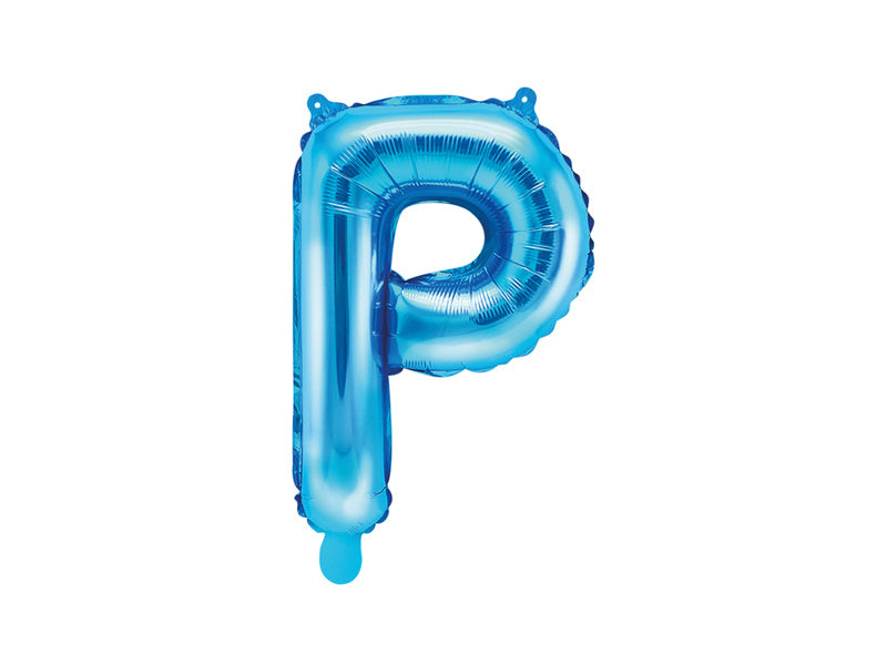 Feestbazaar Folieballon Licht Blauw Letter 'P' - 35cm
