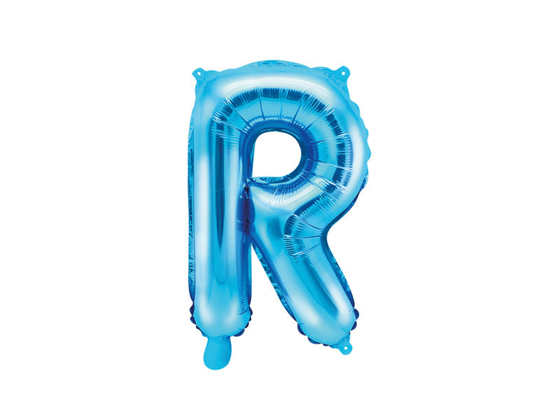 Feestbazaar Folieballon Licht Blauw Letter 'R' - 35cm