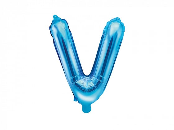 Feestbazaar Folieballon Licht Blauw Letter 'V' - 35cm
