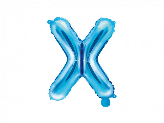 Feestbazaar Folieballon Licht Blauw Letter 'X' - 35cm