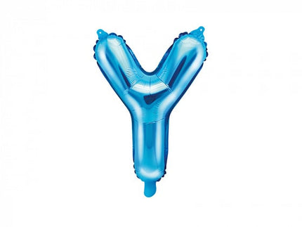 Feestbazaar Folieballon Licht Blauw Letter 'Y' - 35cm