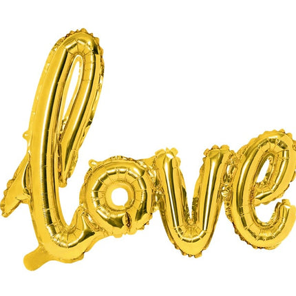 Feestbazaar Folieballon Love Goud - 73 x 59cm