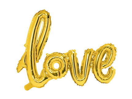 Feestbazaar Folieballon Love Goud - 73 x 59cm