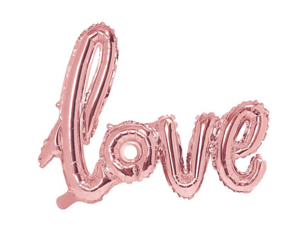Feestbazaar Folieballon Love Rosé Goud - 73 x 59cm