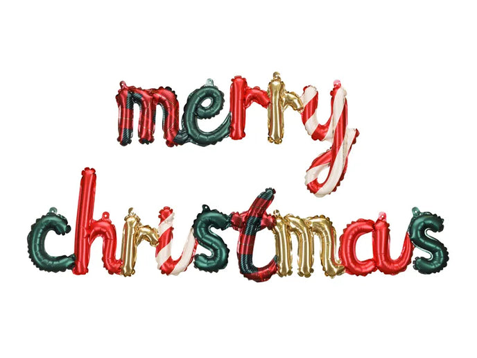Feestbazaar Folieballon Merry Christmas (143x25cm)