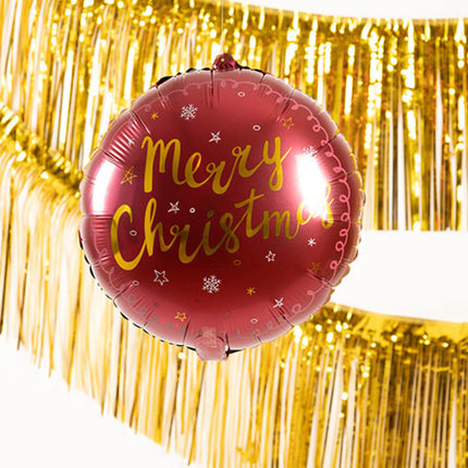 Feestbazaar Folieballon 'Merry Christmas' Rood (45cm)