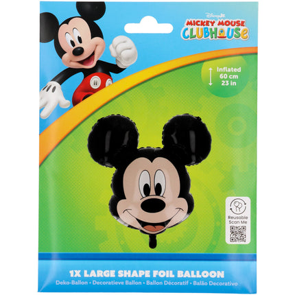 Feestbazaar Folieballon Mickey Mouse Gezicht 60cm