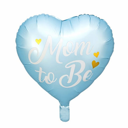 Feestbazaar Folieballon 'Mom To Be' Blauw (35cm)