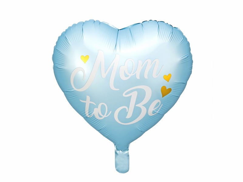 Feestbazaar Folieballon 'Mom To Be' Blauw (35cm)