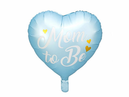 Feestbazaar Folieballon 'Mom To Be' Blauw (35cm)