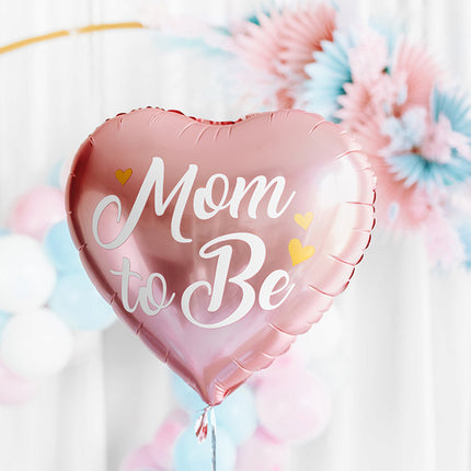 Feestbazaar Folieballon 'Mom To Be' Roze (35cm)