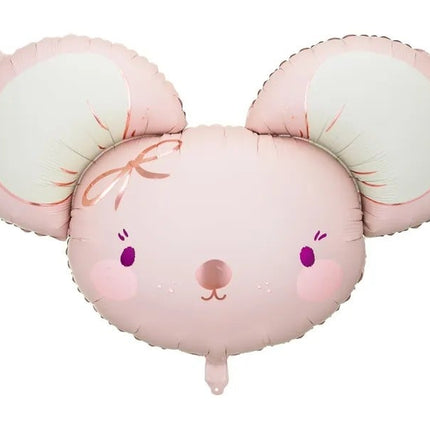 Feestbazaar Folieballon Muis Licht Roze (96x64cm)