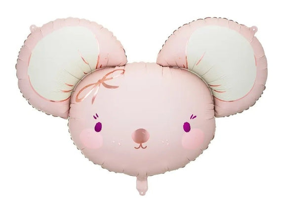 Feestbazaar Folieballon Muis Licht Roze (96x64cm)