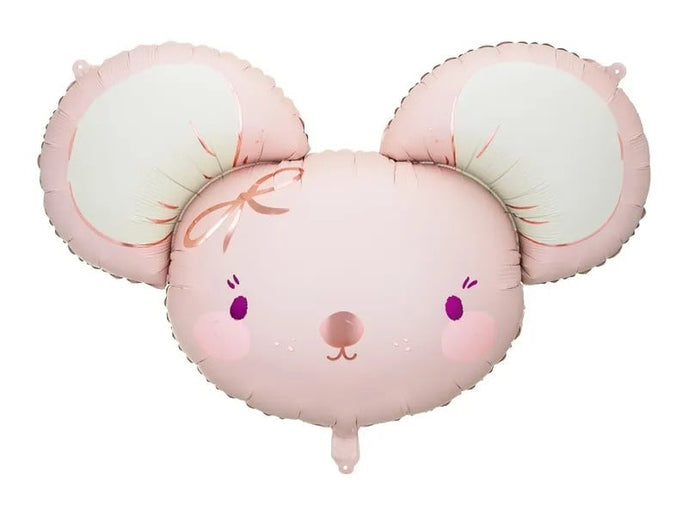 Feestbazaar Folieballon Muis Licht Roze (96x64cm)