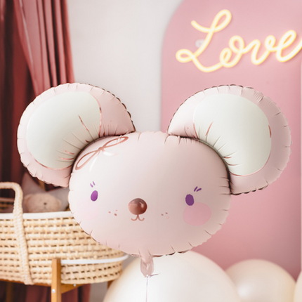 Feestbazaar Folieballon Muis Licht Roze (96x64cm)