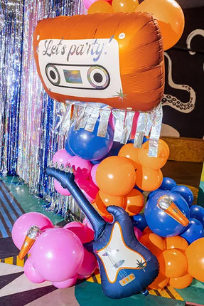 Feestbazaar Folieballon Muziekcasette Let's Party (91x58cm)