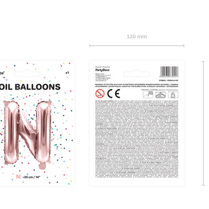 Feestbazaar Folieballon N Rose Goud 35 cm