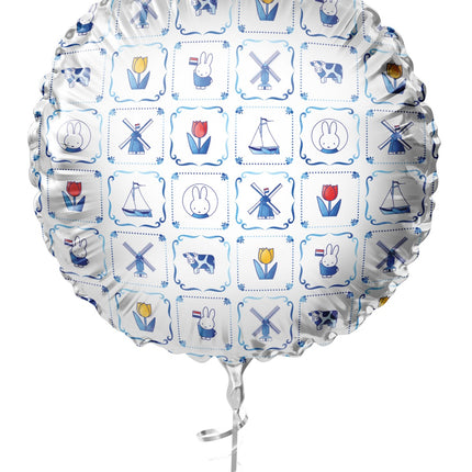 Feestbazaar Folieballon Nijntje Delfts Blauw Welkom Thuis 45cm