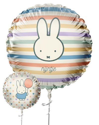 Feestbazaar Folieballon Nijntje Pastel Met 2 Dessins (45cm)