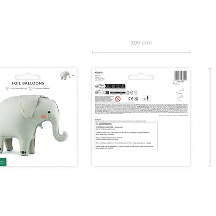 Feestbazaar Folieballon Olifant Staand (91x61cm)
