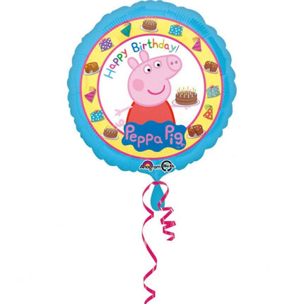 Feestbazaar Folieballon Peppa Pig Happy Birthday - 45cm