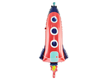 Feestbazaar Folieballon Raket Rood (115cm)