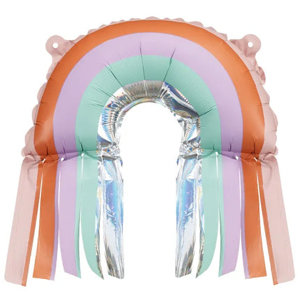 Feestbazaar Folieballon Regenboog Met Franjes (38x41cm)