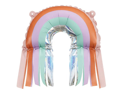 Feestbazaar Folieballon Regenboog Met Franjes (38x41cm)